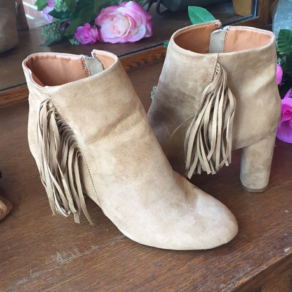 NY&C Fringe Heeled Booties - Picture 2 of 10